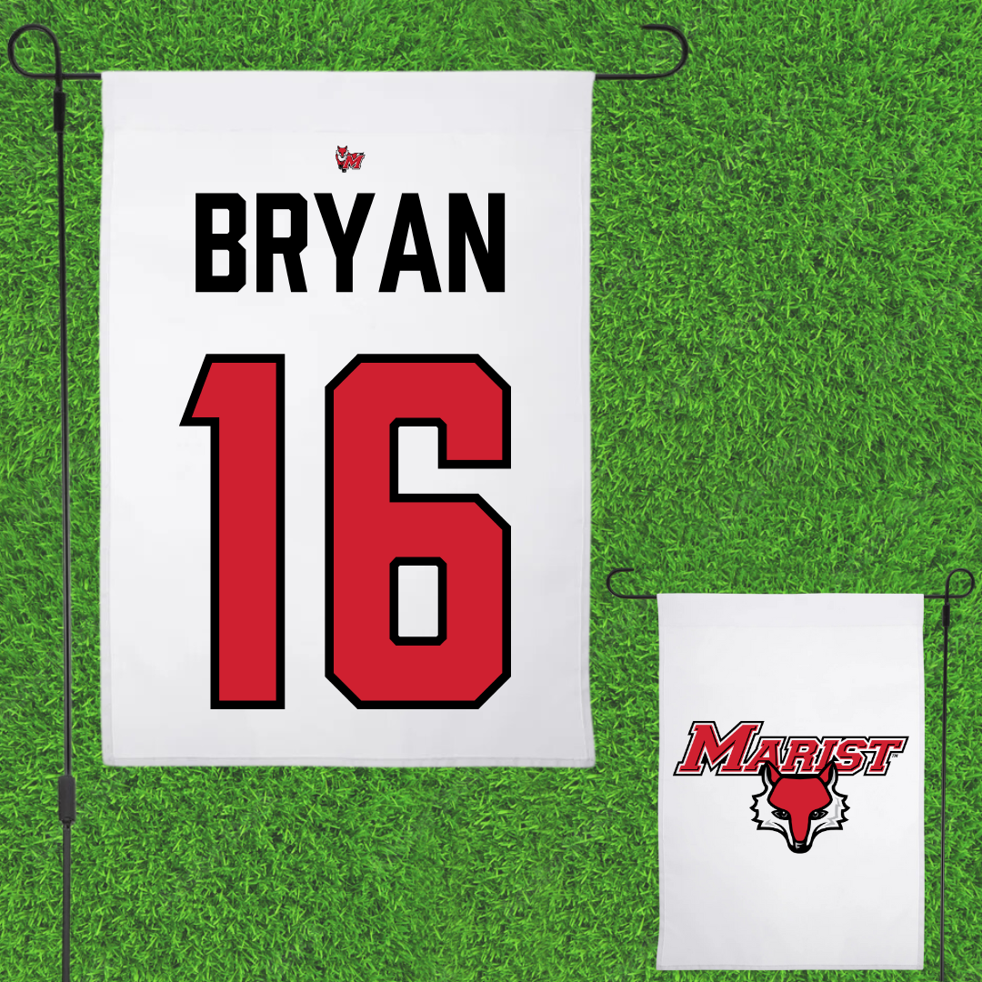 Marist University Soccer (W) White Garden Flag - #16 Ella Bryan