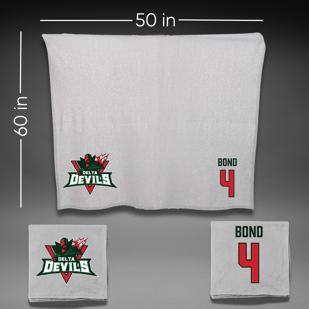 Mississippi Valley State University Football Gray Blanket - #4 Christian Bond