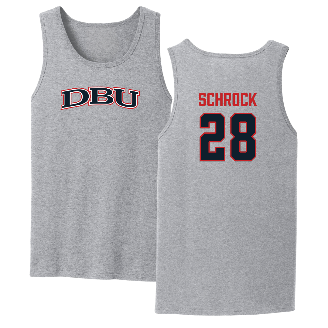 Dallas Baptist University Soccer Sport Gray Tank Top - #28 Sophia Schrock