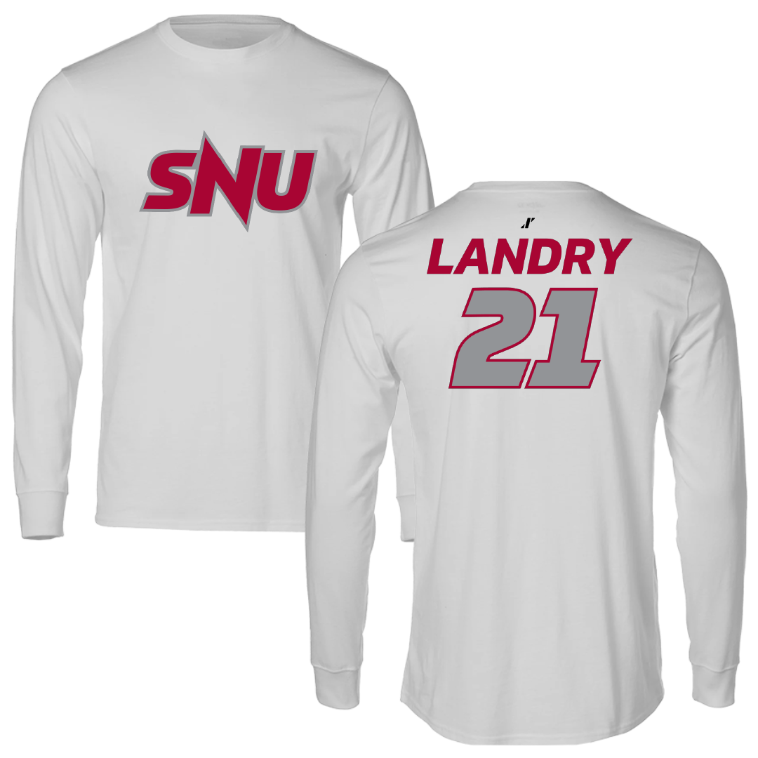Southern Nazarene University Softball Light Gray Performance Long Sleeve - #21 Brooke Landry