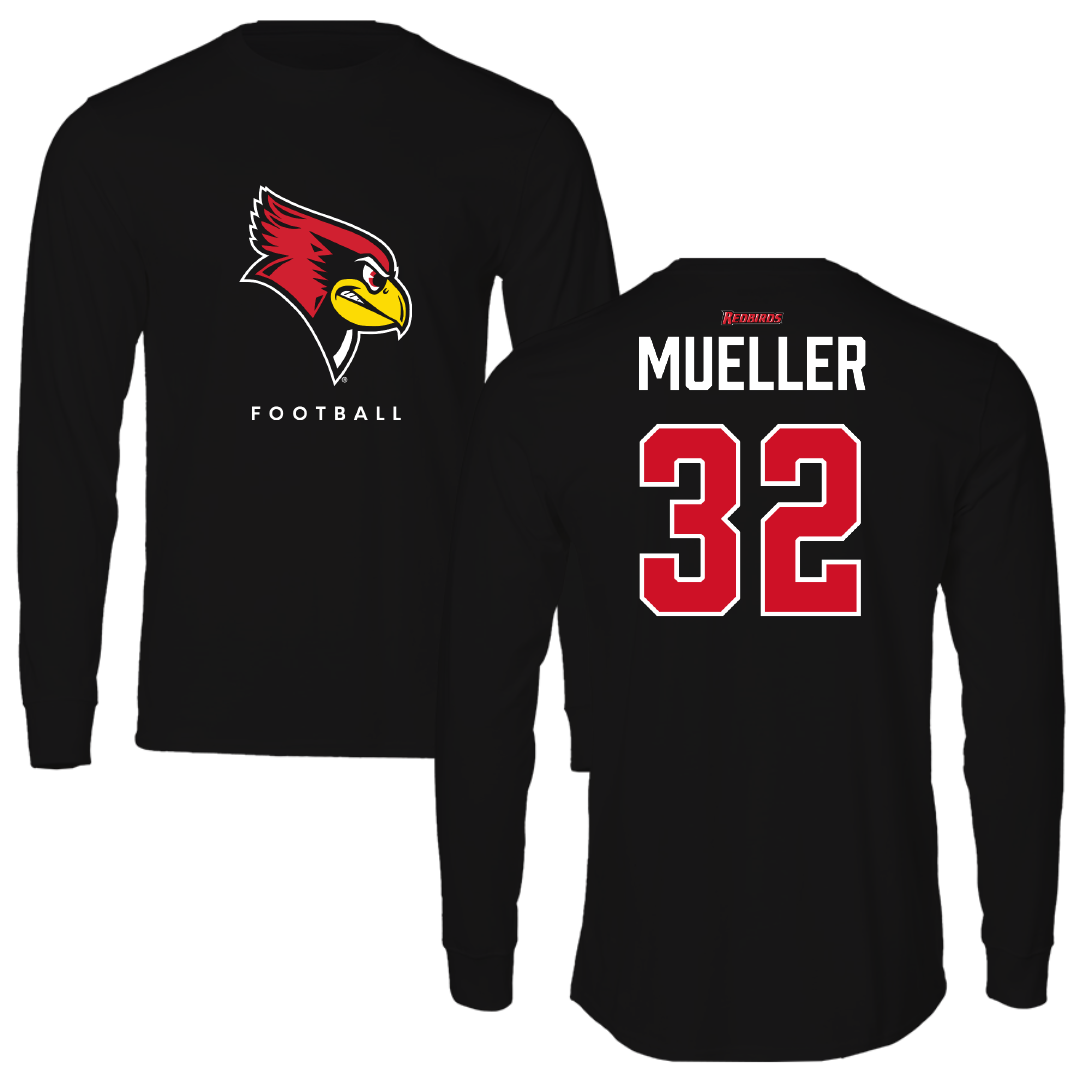Illinois State University Football Black Mascot Long Sleeve - #32 Wyatt Mueller