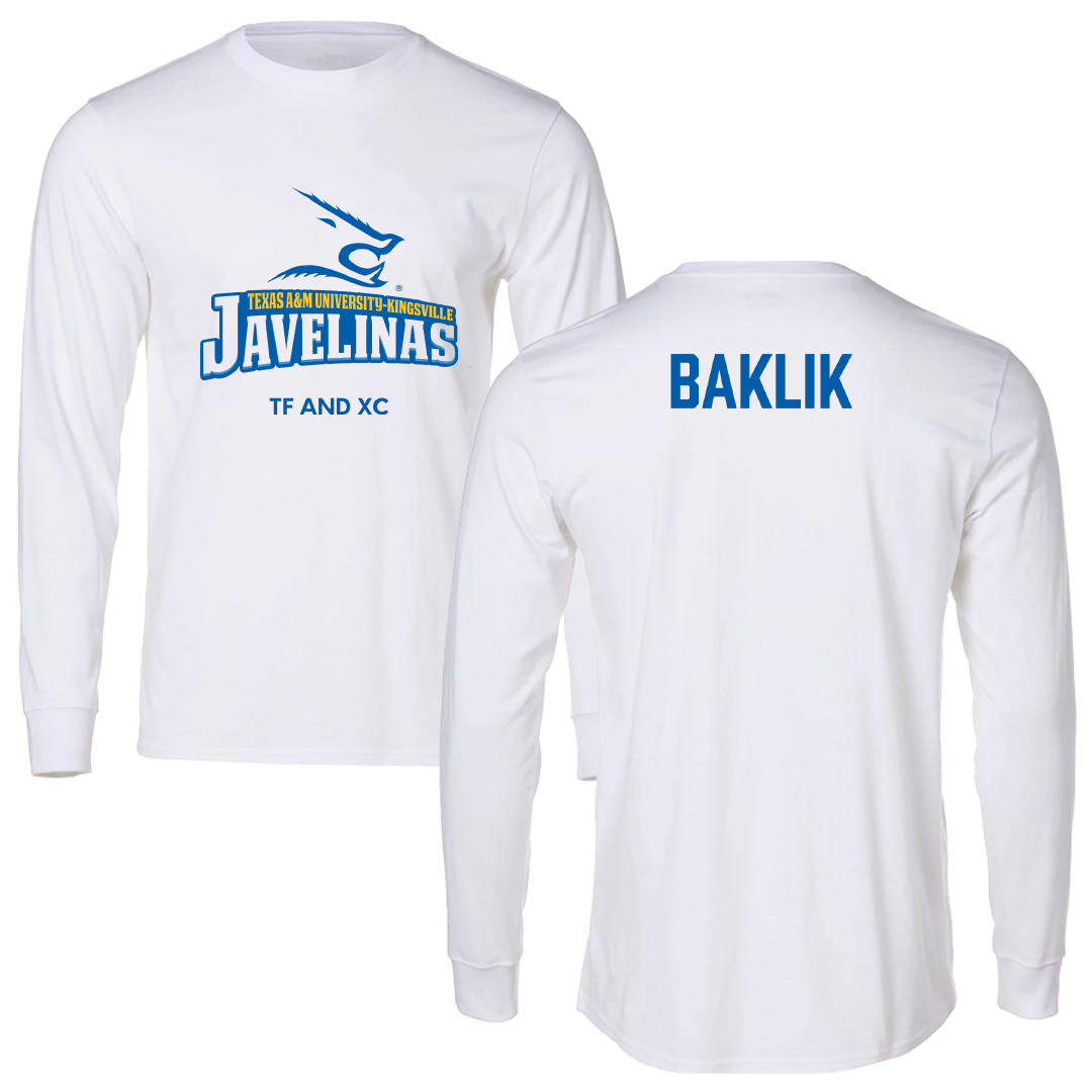 Texas A&M University-Kingsville TF and XC White Performance Long Sleeve - Payton Baklik