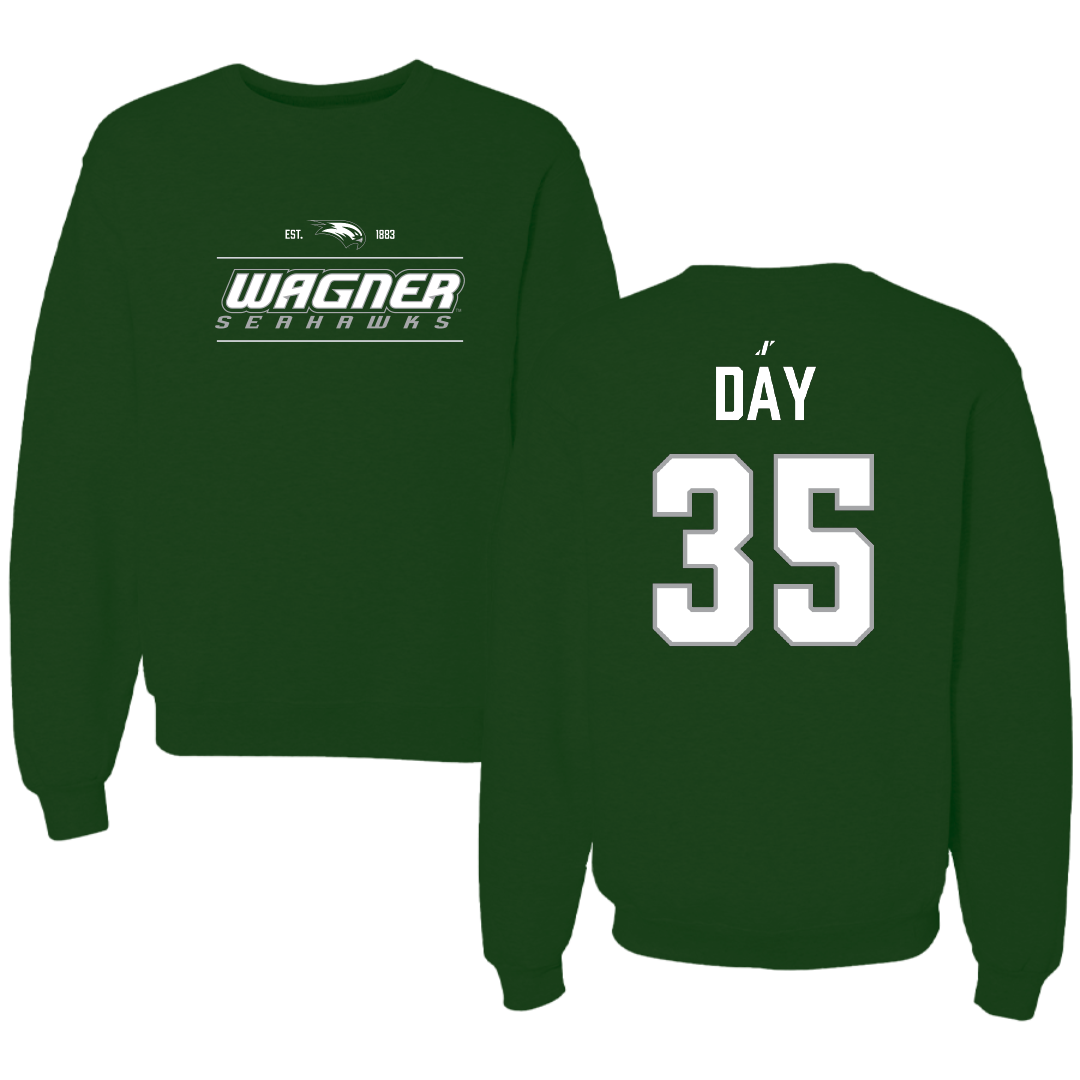 Wagner College Softball Forest Green General Crewneck - #35 Addy Day