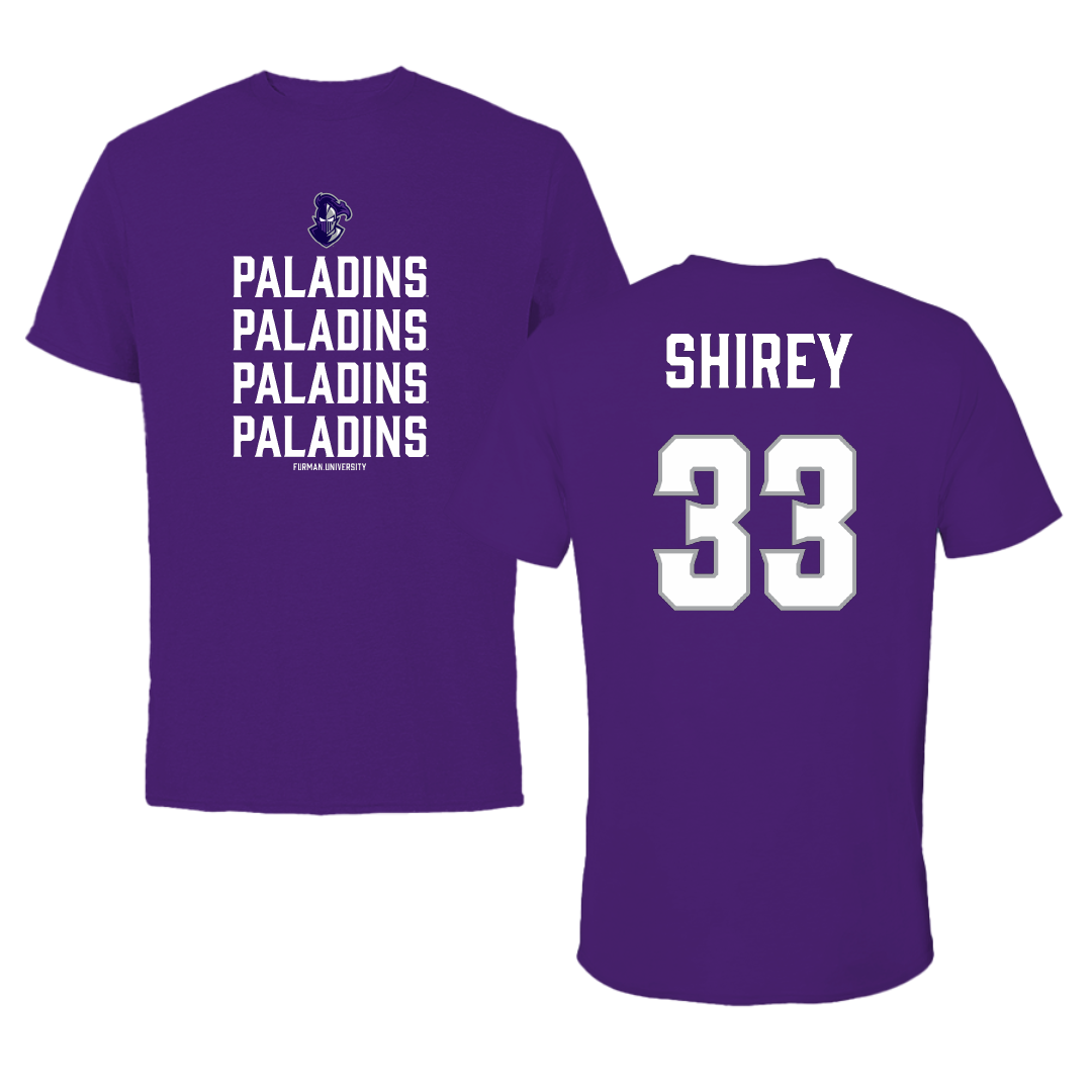 Furman University Softball Purple General Performance Tee - #33 Meghan Shirey