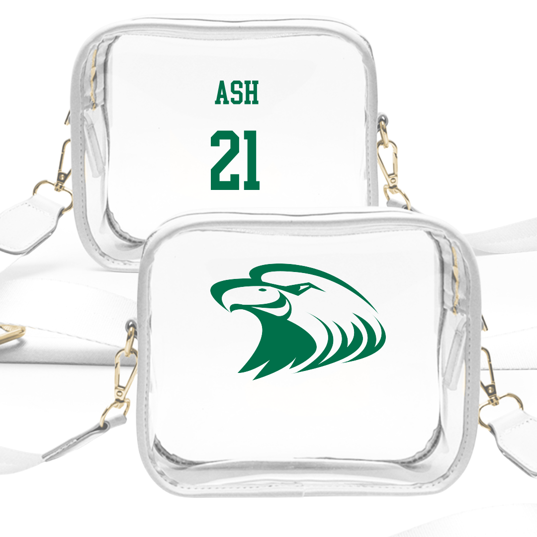 Central Methodist University Softball White Clear Stadium Bag - #21 Brilee Ash