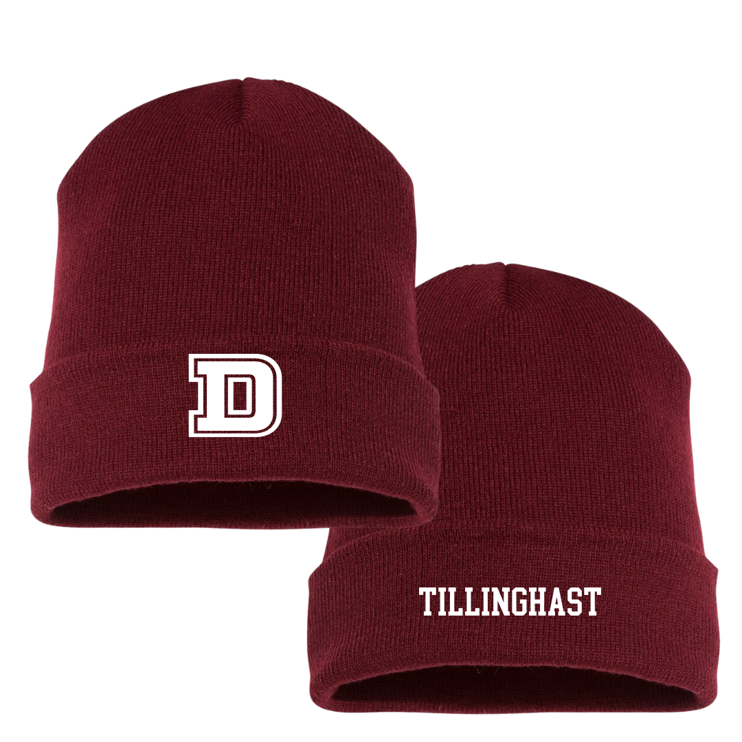 Dean College TF and XC Maroon Beanie - Justin Tillinghast