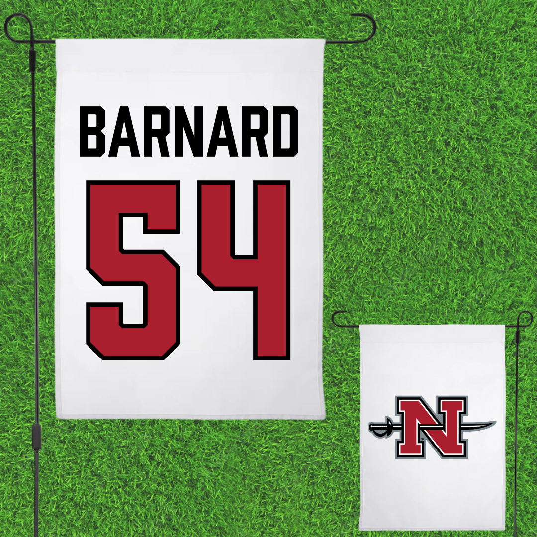 Nicholls State University Baseball White Garden Flag - #54 Reeves Barnard