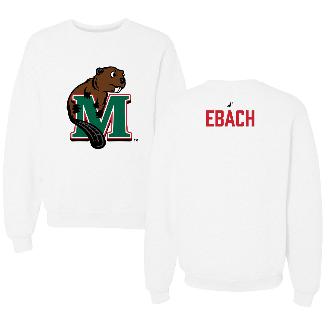 Minot State University Wrestling (W) White Crewneck - Megan Ebach