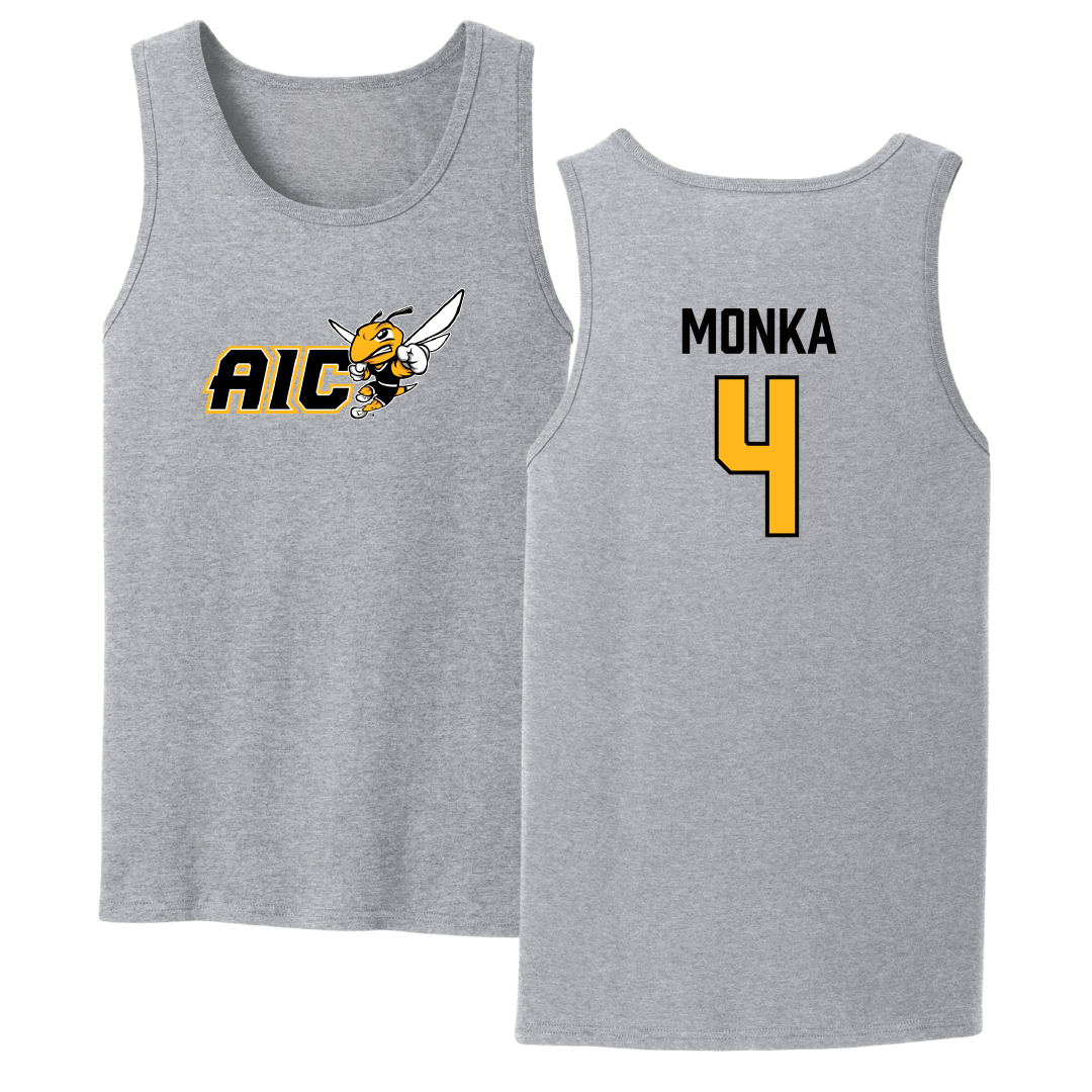 American International College Basketball Sport Gray Tank Top - #4 Eden Monka