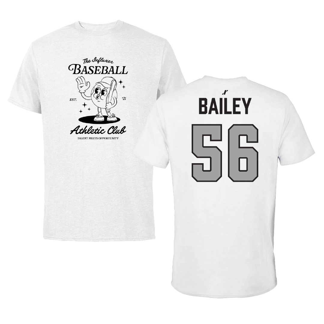 Baseball White Influxer Athletic Club Tee - #56 Micheal Bailey