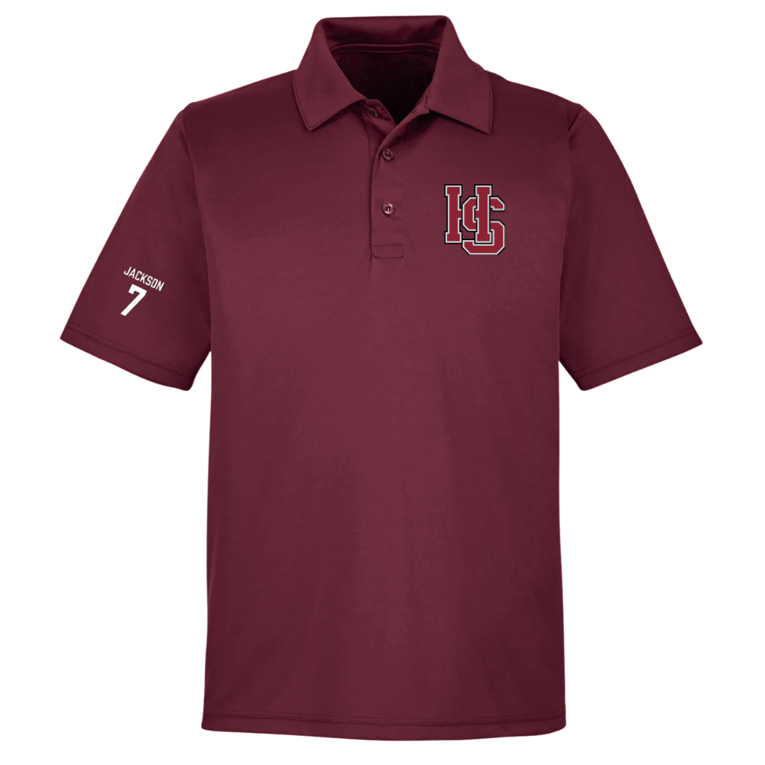 Hampden-Sydney College Football Maroon Polo - #7 Camden Jackson