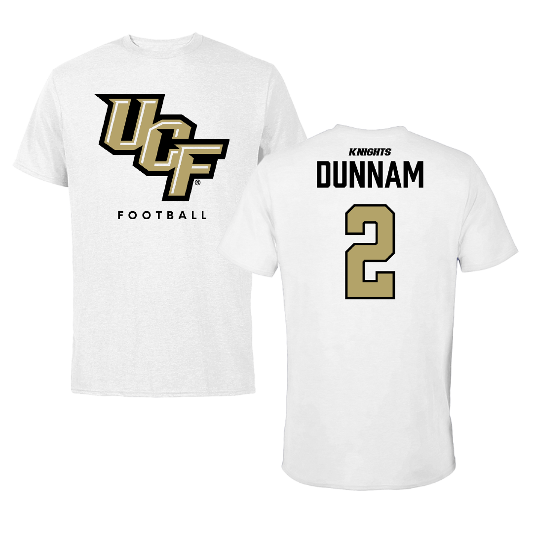 University of Central Florida Football White Performance Tee - #2 Phillip Dunnam