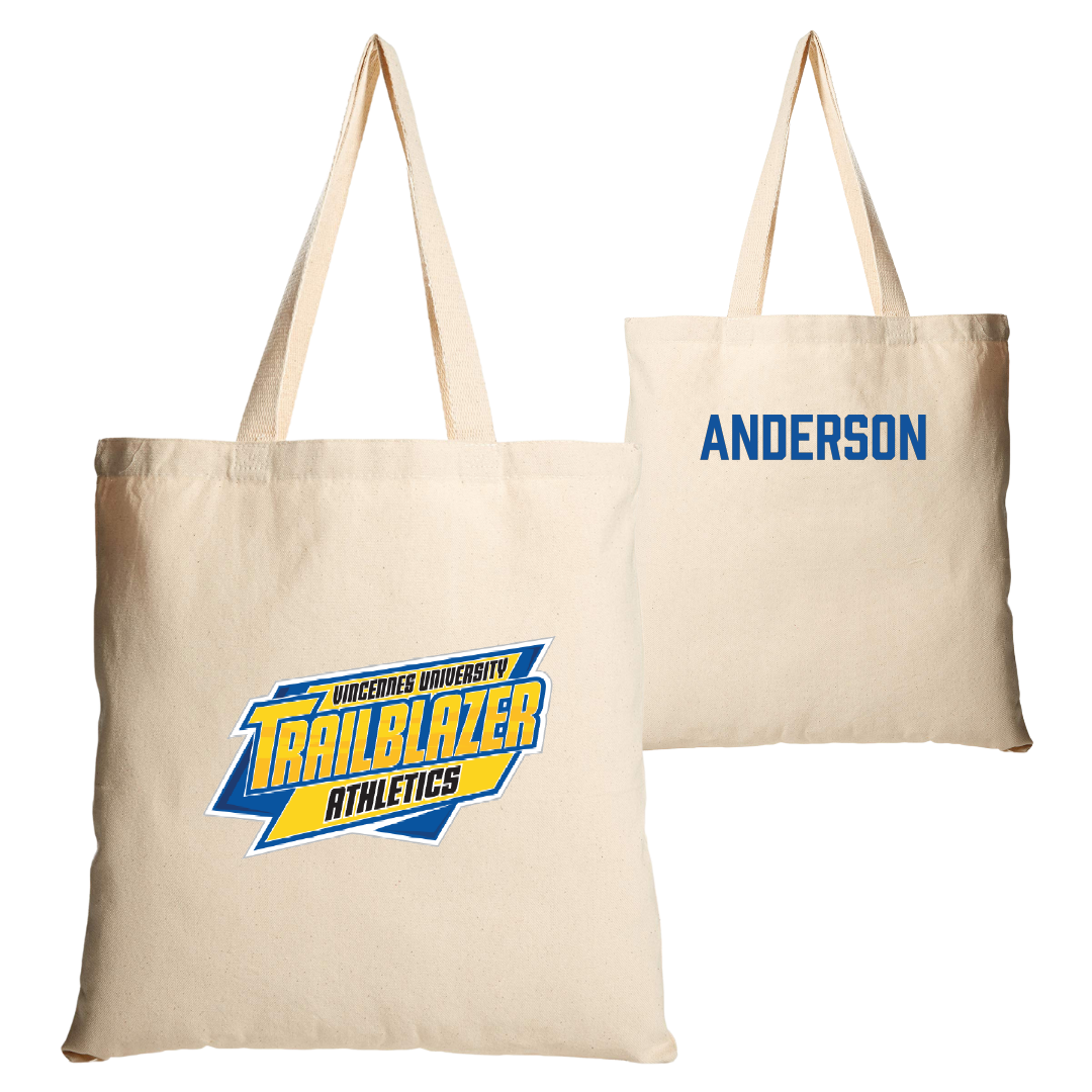 Vincennes University Bowling (M) Tan Canvas Tote Bag - Zane Anderson