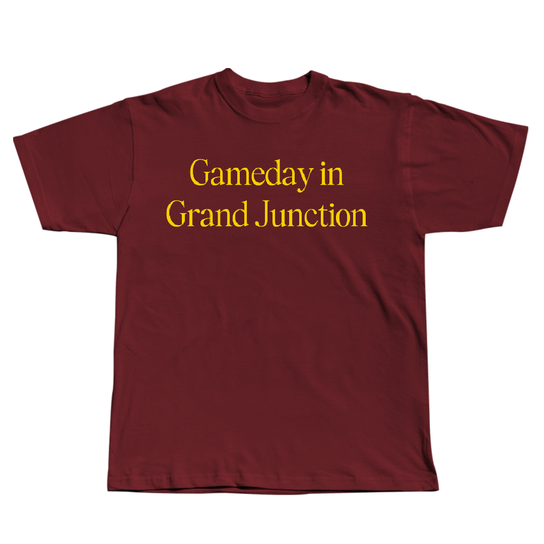 Colorado Mesa University Cheer Maroon Gameday Tee - Kaylee McCaskey