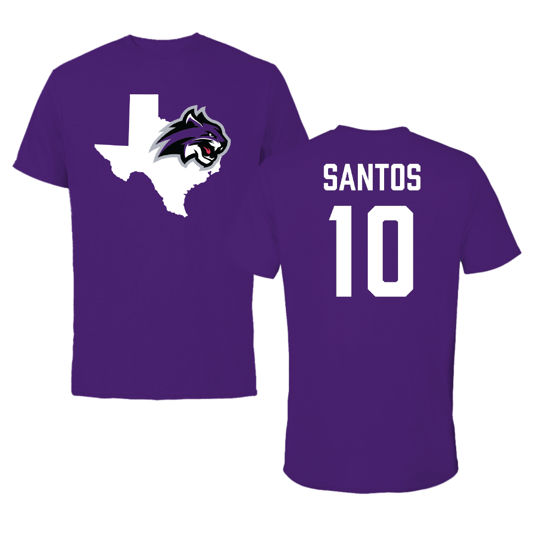 Wiley University Volleyball Purple State Tee - #10 Rachelle Santos
