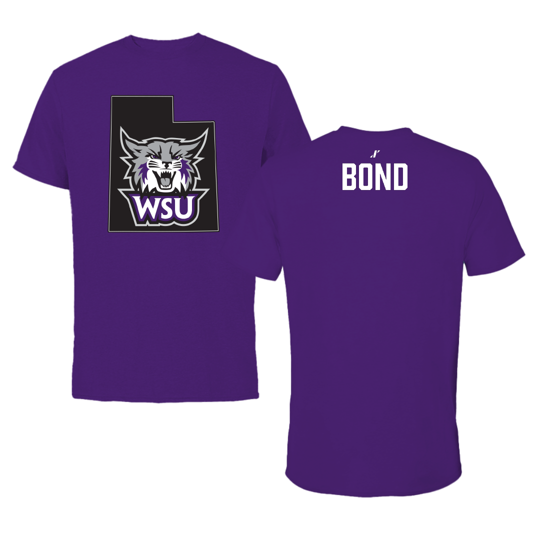 Weber State University Football Purple State Tee - Dante Bond