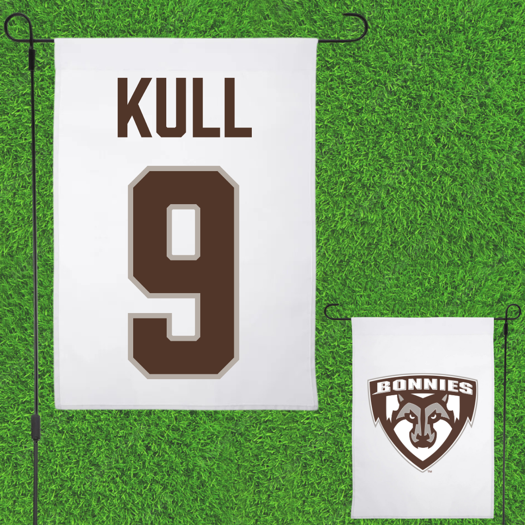 St. Bonaventure University Rugby White Garden Flag - #9 Sean Kull