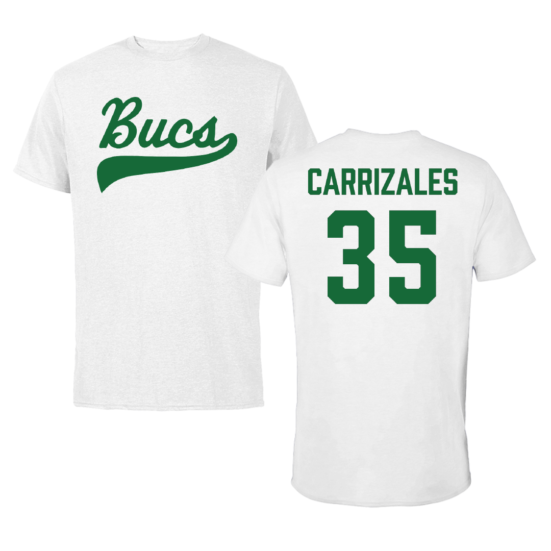 Shelton State Community College Baseball White Tee - #35 Aiden Carrizales