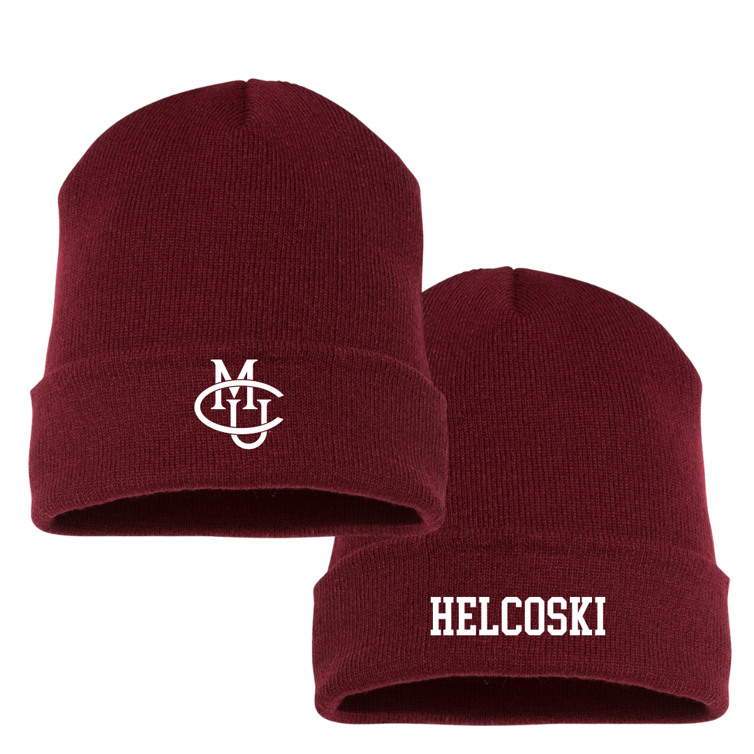 Colorado Mesa University Cheer Maroon Beanie - Katelyn Helcoski