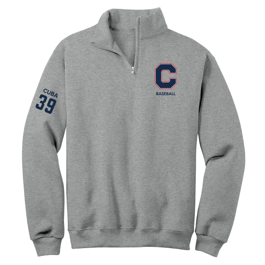 Catawba College Baseball Sport Gray Quarter-Zip - #39 Jackson Cuba