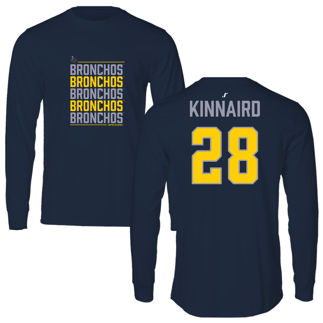 University of Central Oklahoma Softball Navy General Performance Long Sleeve - #28 Carleigh Kinnaird