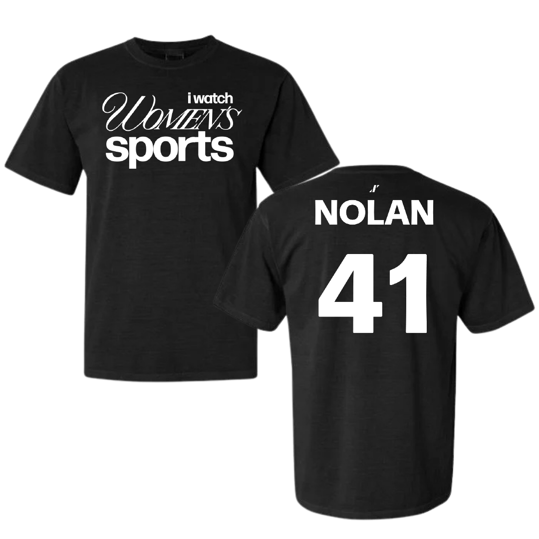 Loyola University-Chicago Basketball Black WHM Comfort Colors Tee - #41 Emma Nolan