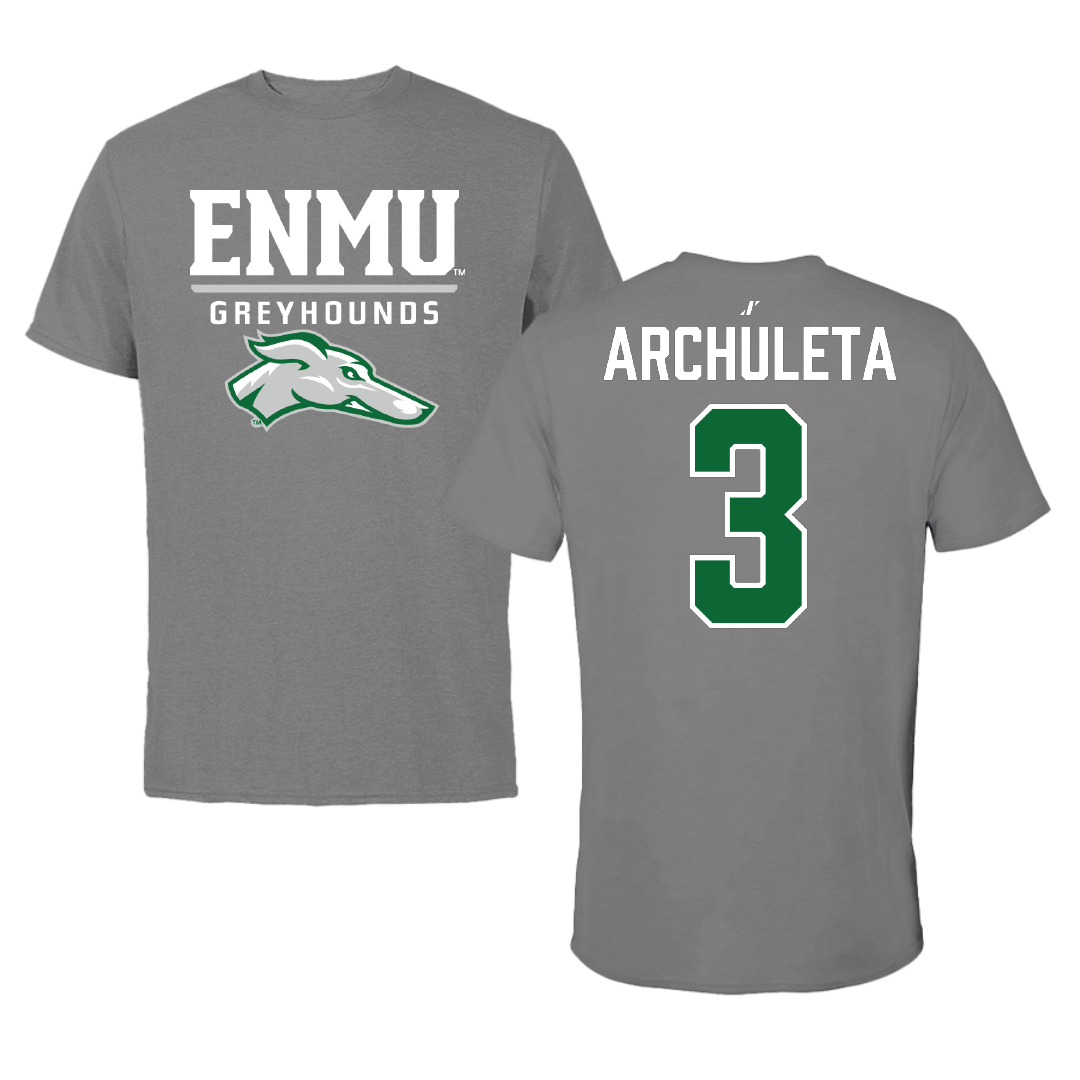 Eastern New Mexico University Baseball Dark Gray Tee - #3 Demetrio Archuleta