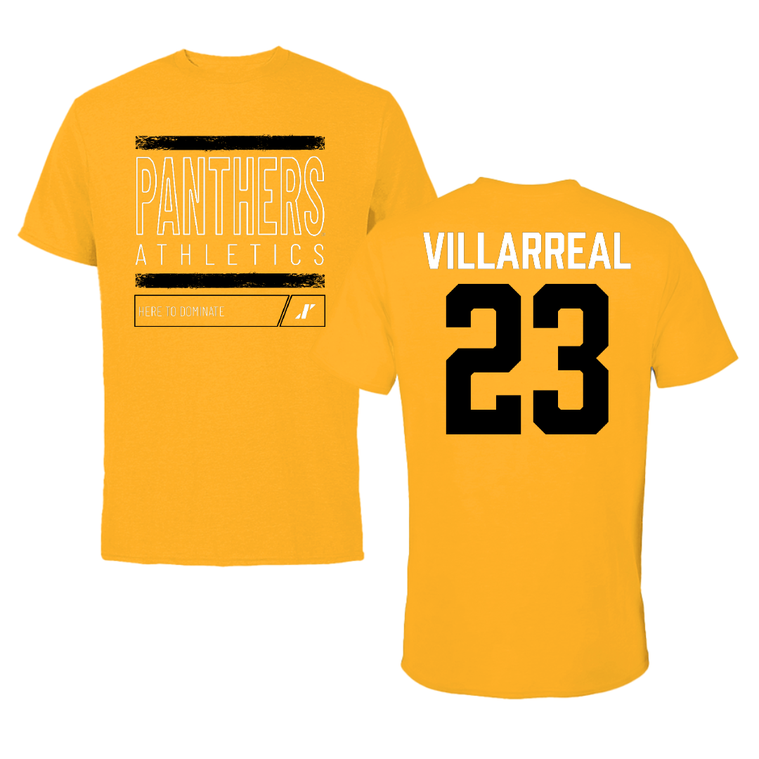 University of Wisconsin-Milwaukee Basketball Gold Dominate Performance Tee - #23 Austin Villarreal