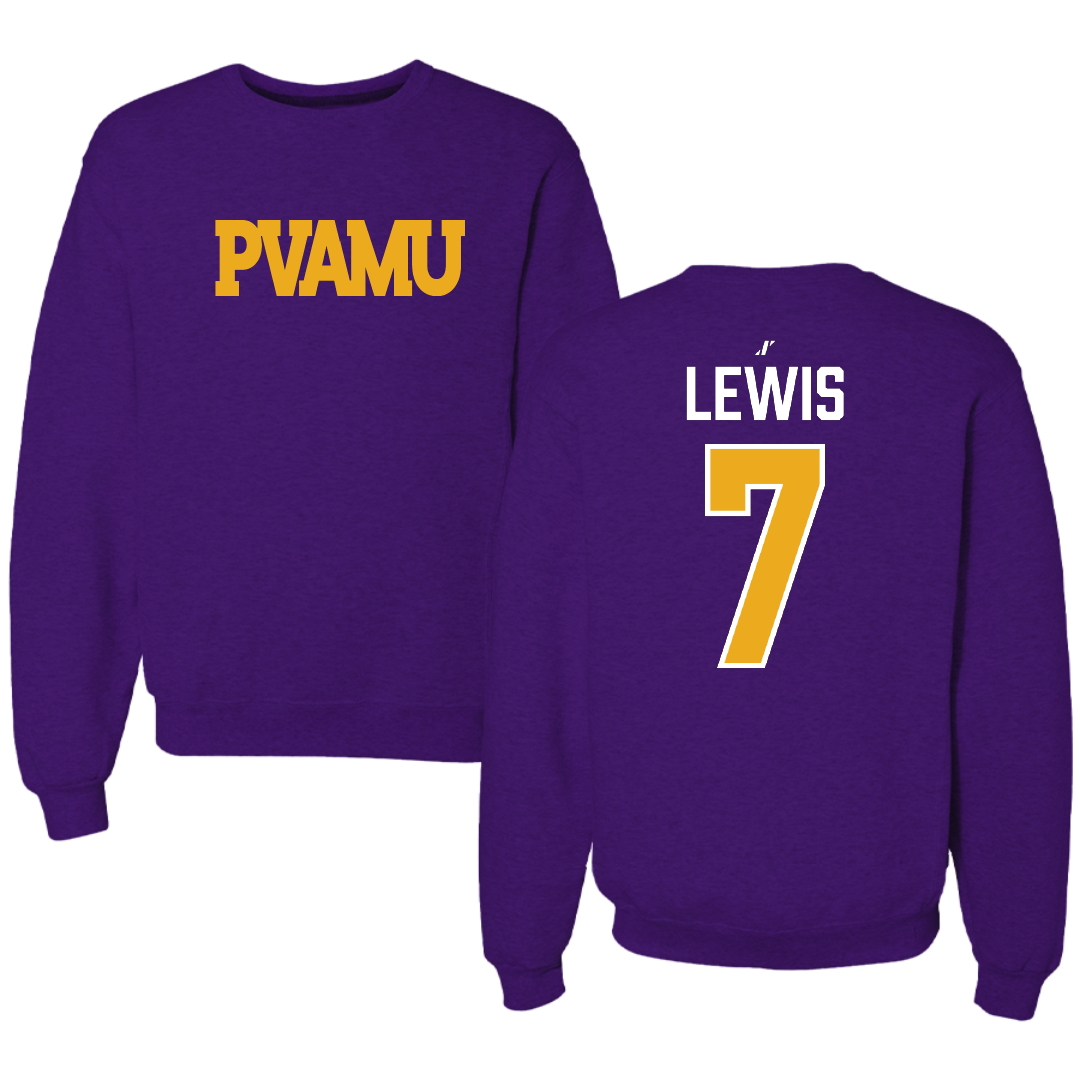 Prairie View A&M University Bowling Purple Crewneck - #7 Caroline Lewis