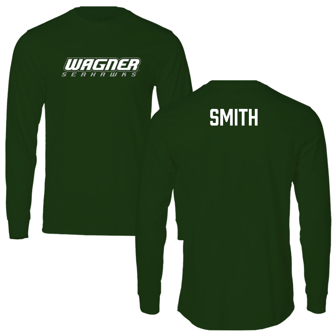 Wagner College TF and XC Forest Green Performance Long Sleeve - Nnamdi Smith