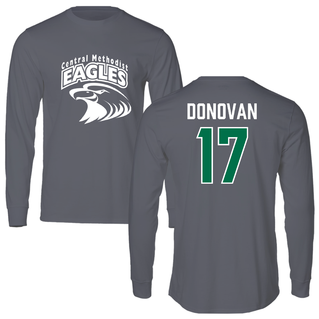 Central Methodist University Football Dark Gray Long Sleeve - #17 AJ Donovan