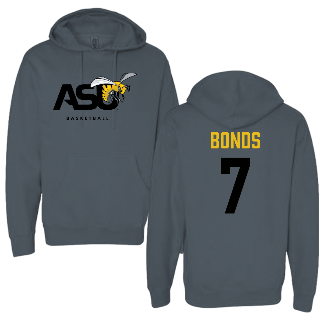 Alabama State University Basketball Dark Gray Hoodie - #7 Damarion Bonds
