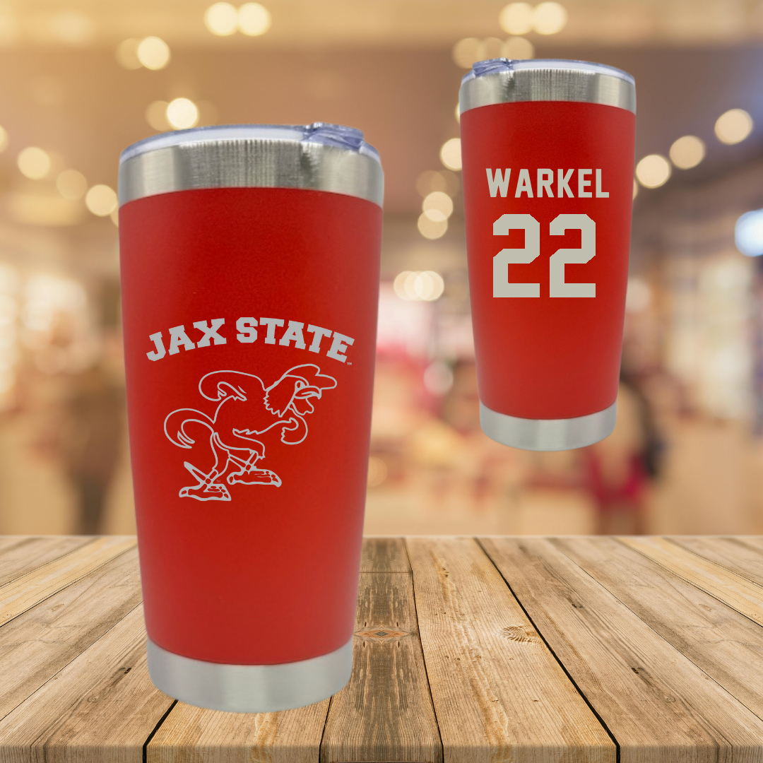 Jacksonville State University Bowling Red Stainless Steel Tumbler - #22 Anna Warkel