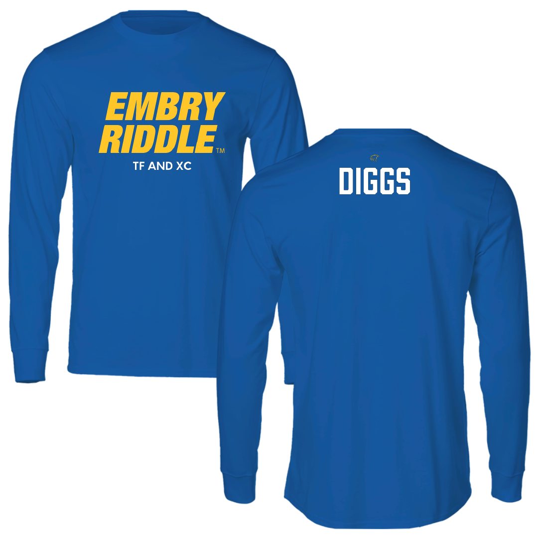 Embry-Riddle Aeronautical University TF and XC Blue Long Sleeve - Kobe Diggs