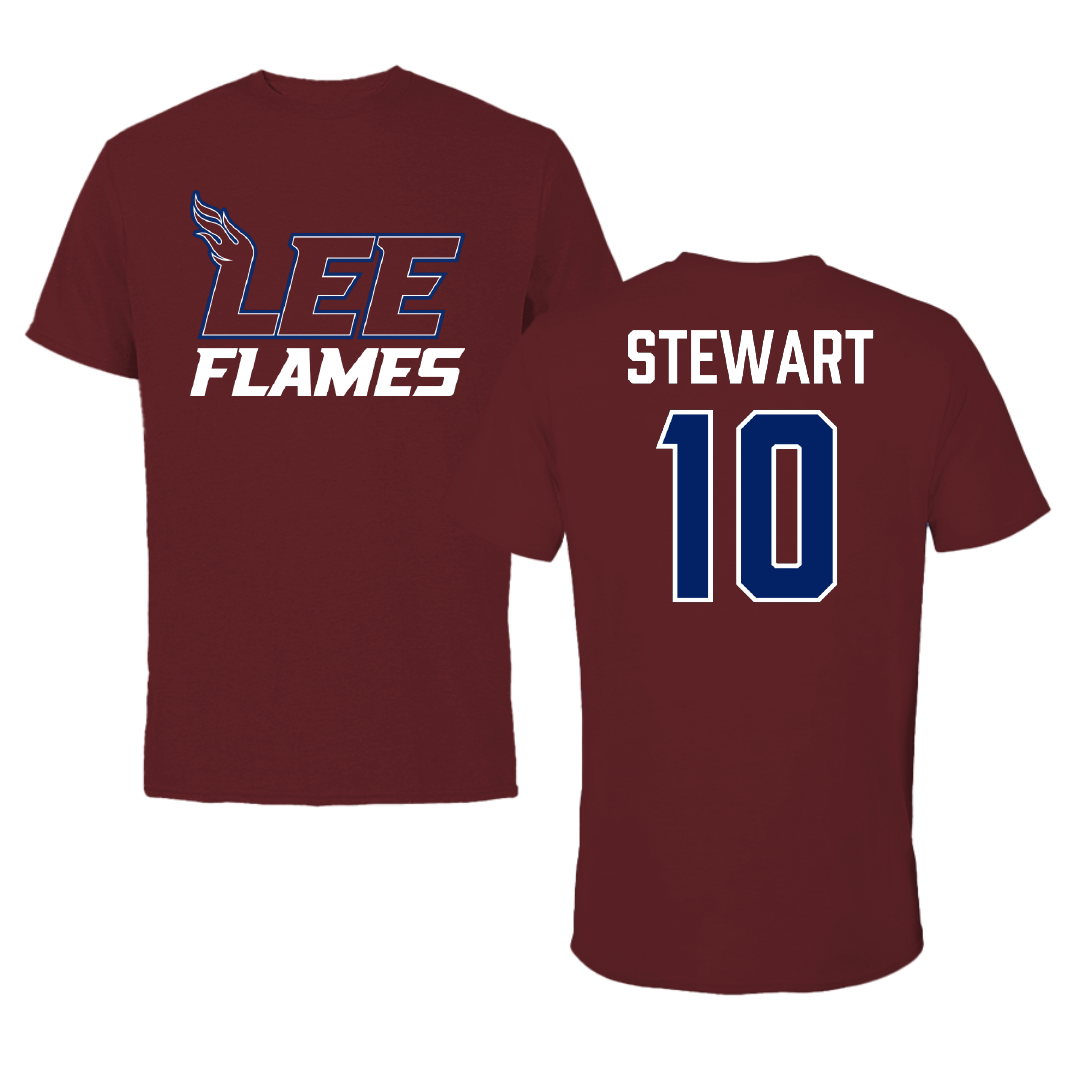Lee University Soccer Maroon Tee - #10 Ethan Stewart