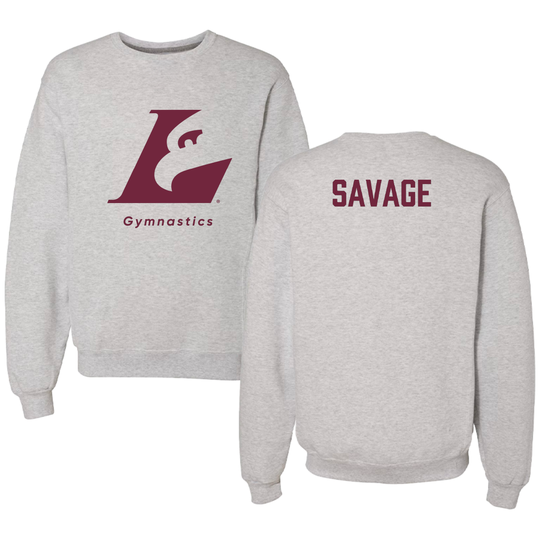 University of Wisconsin-La Crosse Gymnastics Gray Crewneck - Darby Savage
