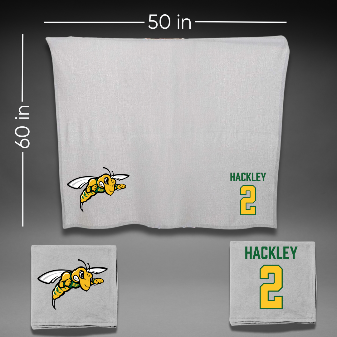 Black Hills State University Basketball (M) Gray Blanket - #2 Jaeton Hackley
