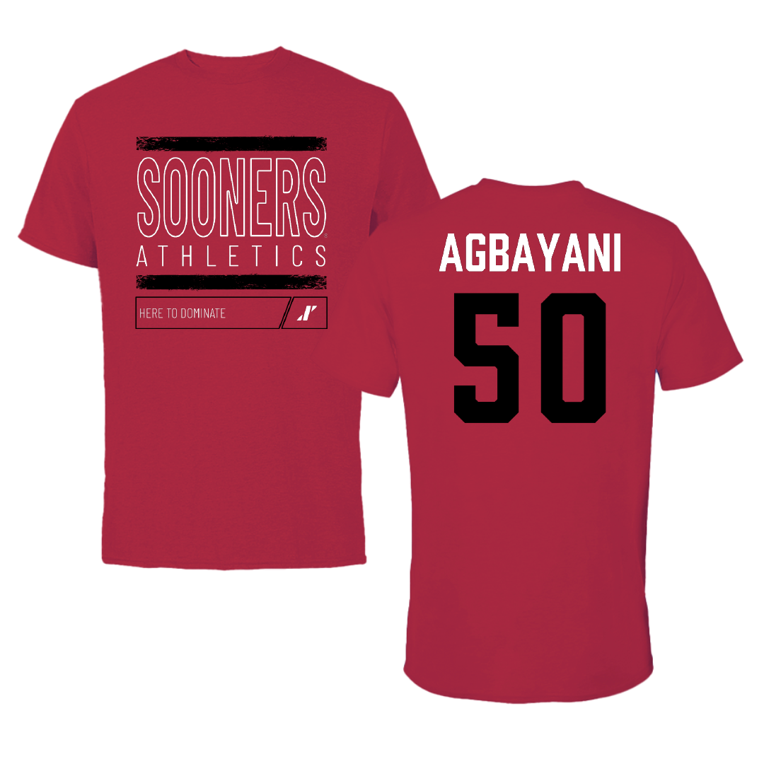 University of Oklahoma Softball Crimson Dominate Tee - #50 Ailana Agbayani