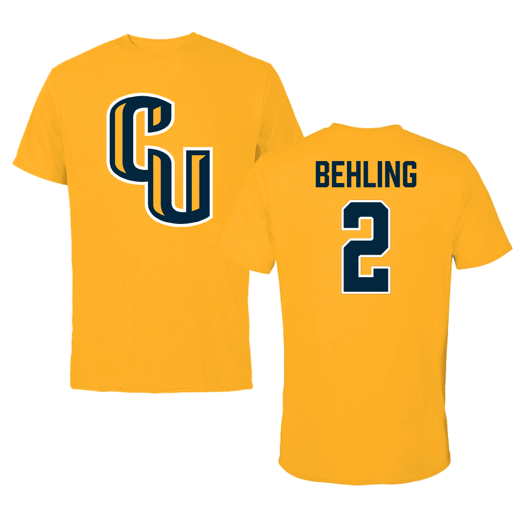 Cedarville University Basketball Gold Tee - #2 Caitlin Behling