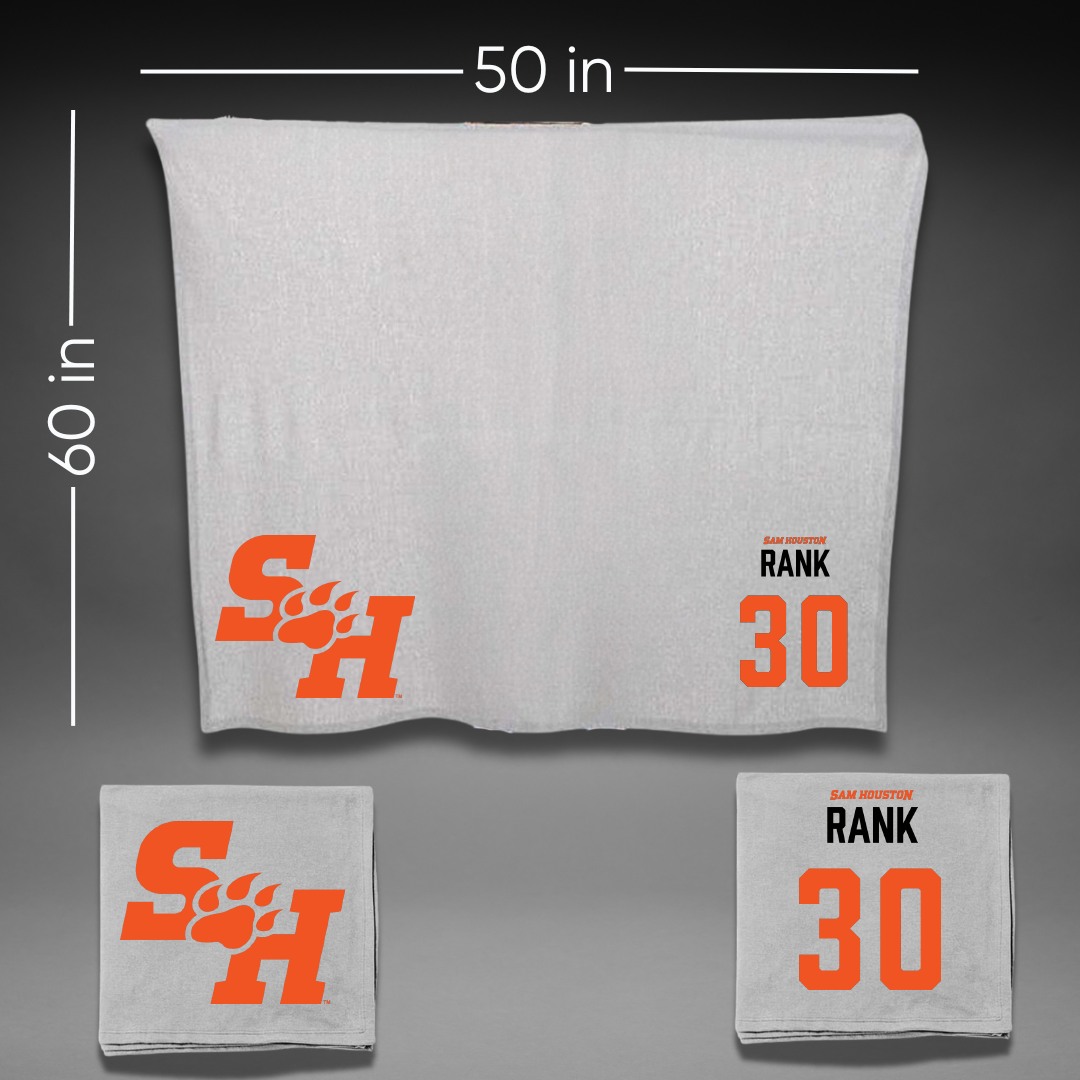Sam Houston State University Soccer (W) Gray Blanket - #30 Samantha Rank