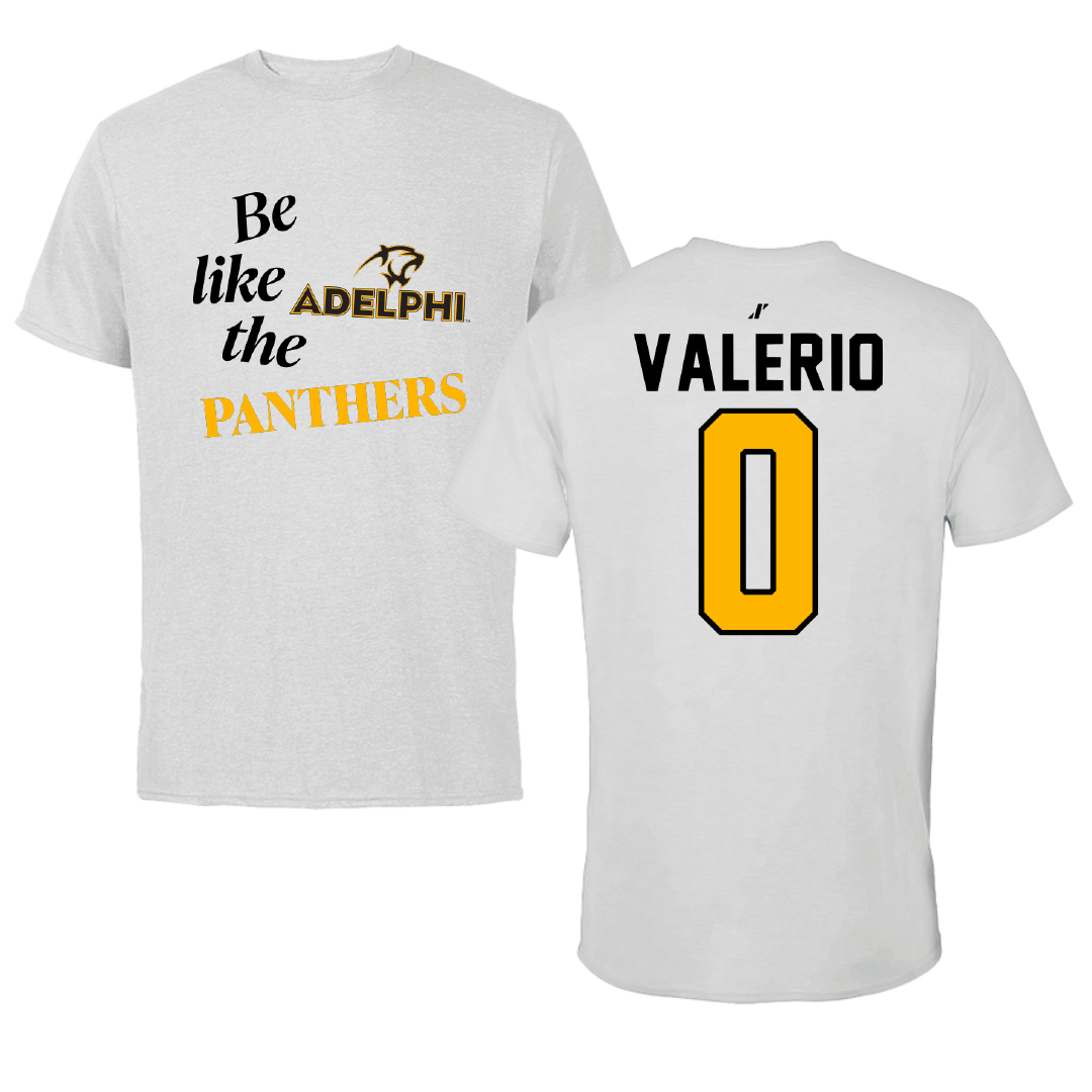 Adelphi University Lacrosse Light Gray Be Like Us Performance Tee - #0 Ajani Valerio