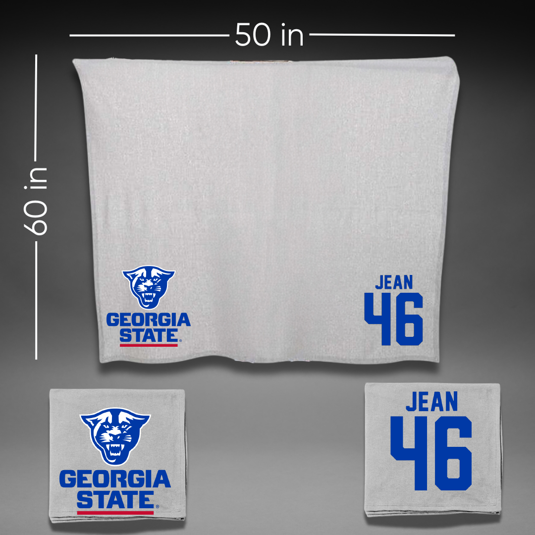 Georgia State University Football Gray Blanket - #46 Joseph Jean