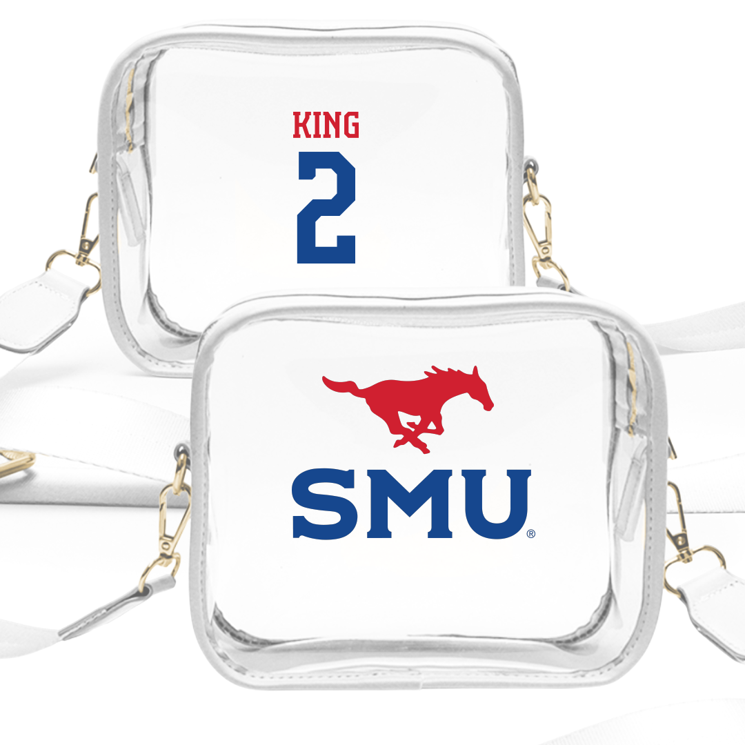 Southern Methodist University Basketball (W) White Clear Stadium Bag - #2 Zahra King