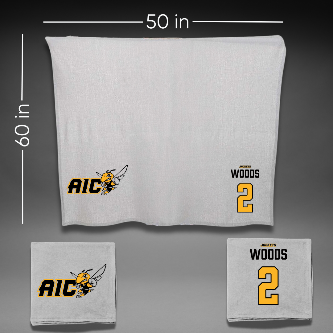 American International College Volleyball (M) Gray Blanket - #2 Rian Woods