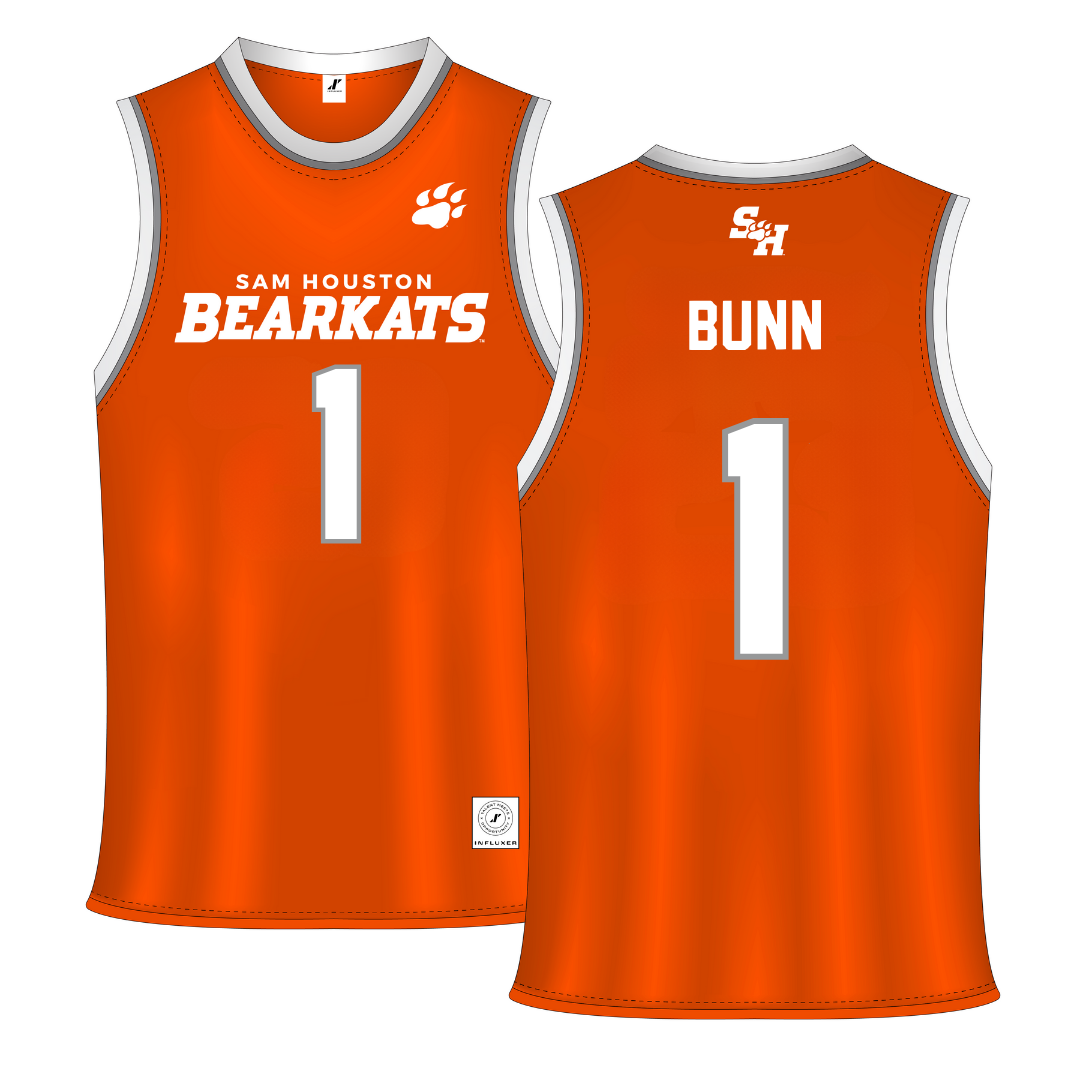 Sam Houston State University Orange Basketball Jersey - Hunter Bunn