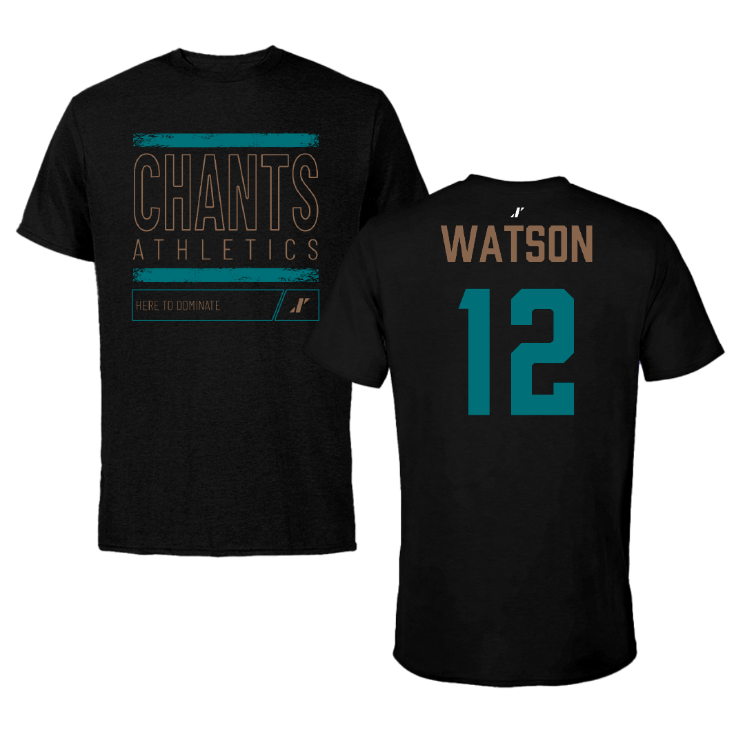 Coastal Carolina University Baseball Black Dominate Performance Tee - #12 Rex Watson