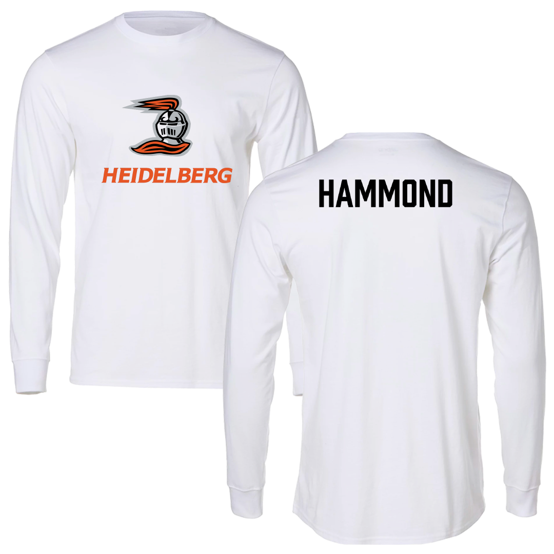 Heidelberg University Golf (M) White Performance Long Sleeve - Austin Hammond