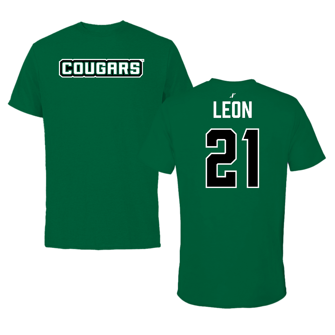 Chicago State University Soccer Green Tee - #21 Jorge Leon