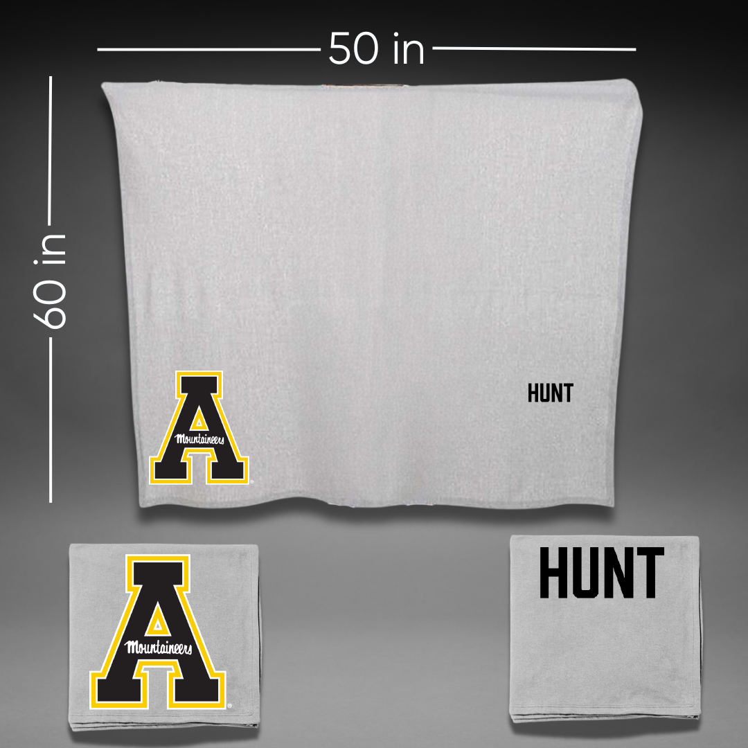 Appalachian State University Cheer Gray Blanket - Gabriel Hunt