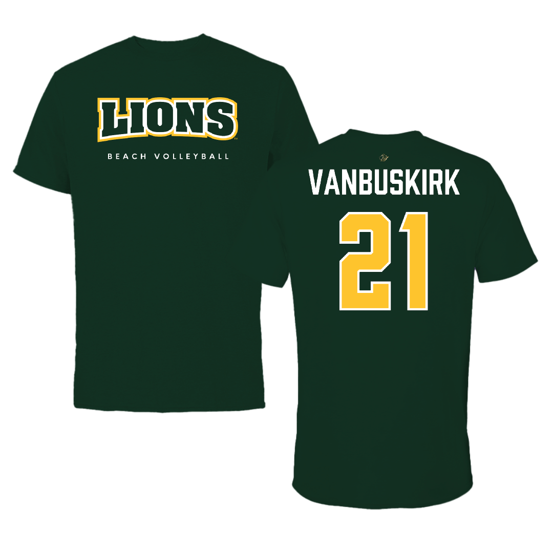 Saint Leo University Beach Volleyball Forest Green Lions Tee - #21 Abby VanBuskirk